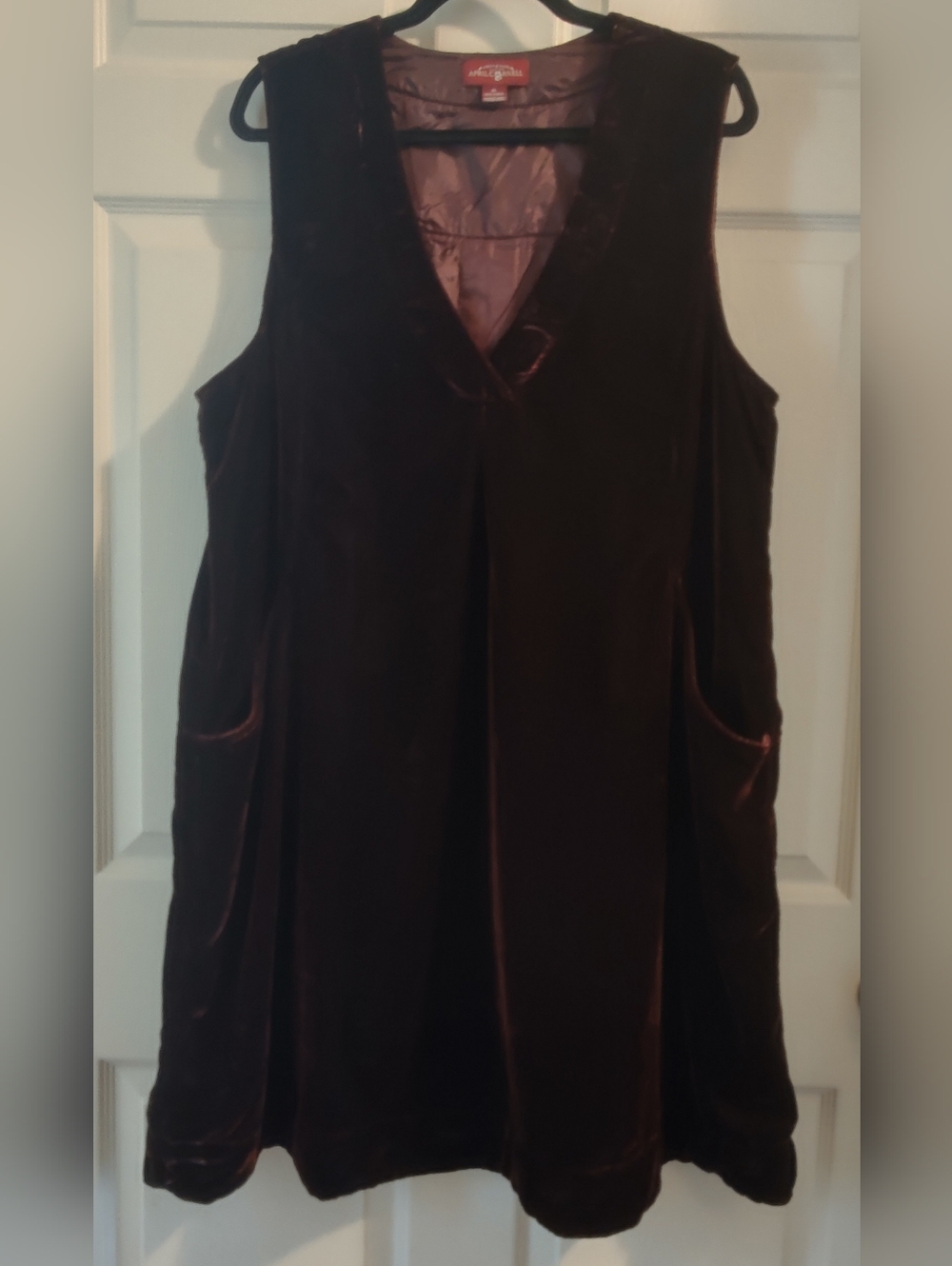 APRIL CORNELL Velvet Jumper - Burgundy XL